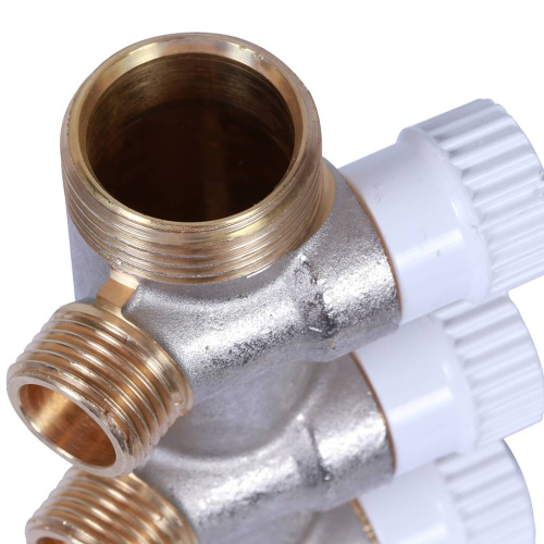 Коллектор 4 выхода STOUT 1"x1/2" плоское уплотнение SMB 6852 011204